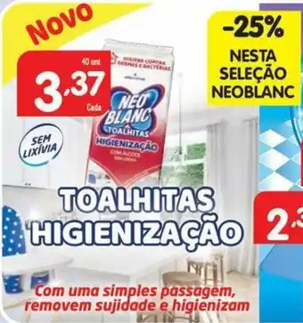 Minipreço Neo Blanc Toalhitas Higienização 40ml promoção