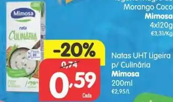 Natas UHT Ligeira P/ Culinãria Mimosa 200ml