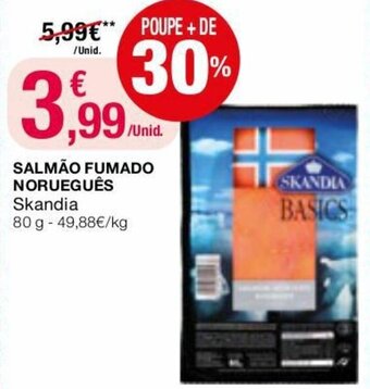 Intermarché Salmão Fumado Norueguês Skandia 80g promoção