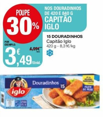 Intermarché 15 Douradinhos Capitão Iglo 420g promoção