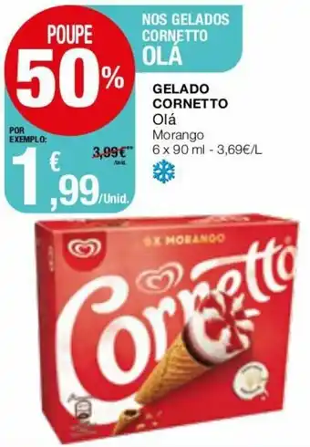 Intermarché Gelado Cornetto Olá 4x90ml promoção