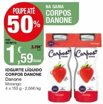 Intermarché Iogurte Líquido Corpos Danone Morango 4x155g promoção