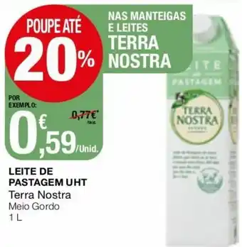 Intermarché Leite de Pastagem UHT Terra Nostra 1L promoção