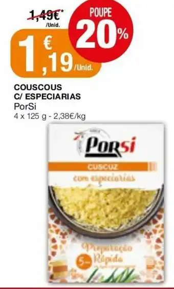 Couscous C/ Especialrias PorSi 4x125g