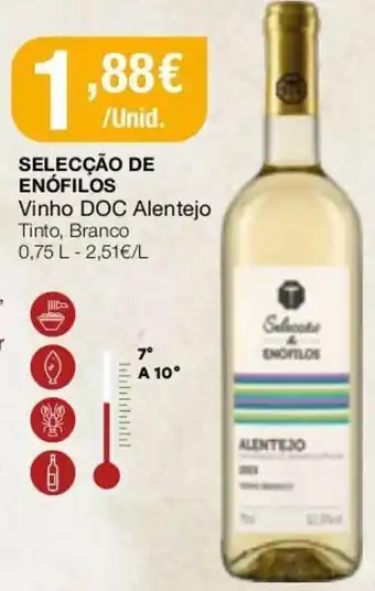 Intermarché Selecção de Enófilos Vino DOC Alentejo 0,75L promoção