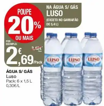 Intermarché Água S/Gás Luso Pack 6x1,5L promoção