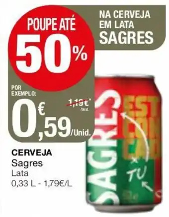 Intermarché Cerveja Sagres Lata 0,33L promoção
