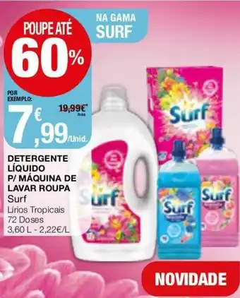 Intermarché Detergente Líquido P/Máquina de Lavar Roupa Surf 3,60L promoção