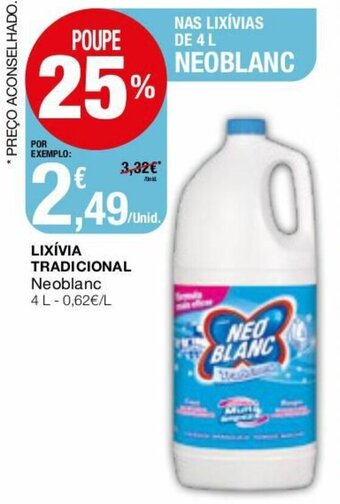 Intermarché Lixívia Tradicional Neoblanc 4L promoção