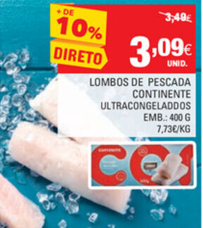Continente Lombos de Pescada Continente 400g promoção