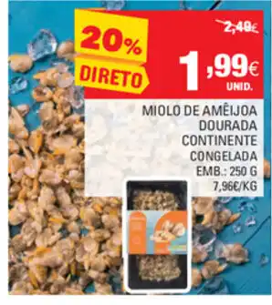 Continente Miolo de Amêndoa Dourada Continanete 250g promoção
