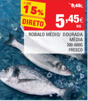 Continente Robalo Médio/Dourada Média 200-600g Fresco promoção