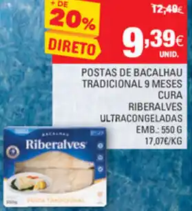 Postas de Bacalhau Tradicional 9 Meses Cura Reberalves 550g