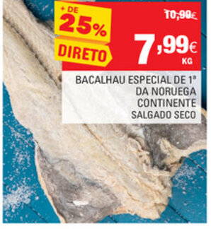 Bacalhau Espacial de 1ª da Noruega Continente