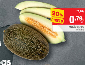 Continente Melão Verde Inteiro promoção
