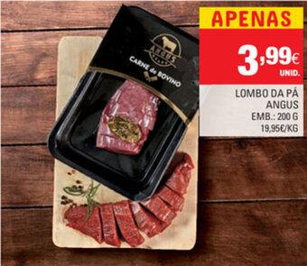 Continente Lombo da Pá Angus 200g promoção