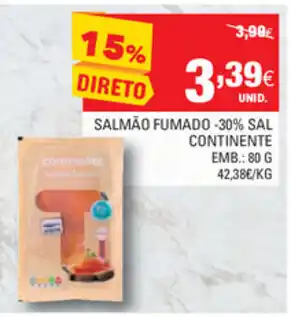 Salmão Fumado Continente 80g
