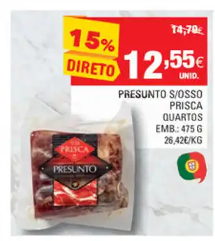 Presunto S/Osso Prisca Quartos 475g