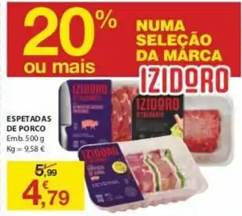 E.Leclerc Espetadas de Porco 500g promoção