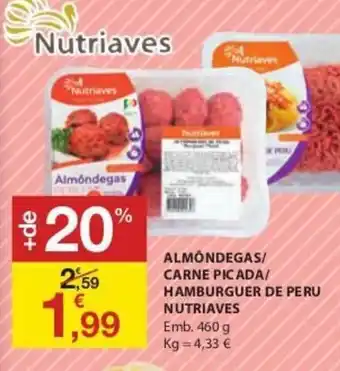 E.Leclerc Almôndegas/ Carne Picada/ Hamburguer de Peru Nutriaves 560g promoção