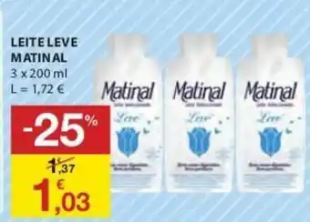 E.Leclerc Leite Leve Matinal 3x200ml promoção