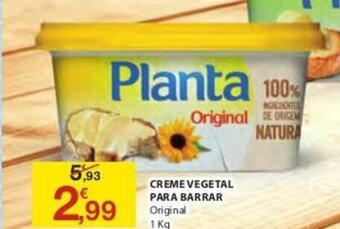 E.Leclerc Creme Vegetal para Barrar Original 1kg promoção