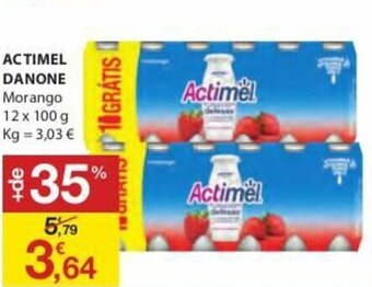 E.Leclerc Actimel Danone 12x100g promoção