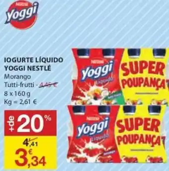 E.Leclerc Iogurte Líquido Yoggi Nestlé 8x160g promoção