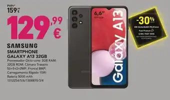 Radio Popular Samsung Smartphone Galaxy A13 32GB promoção