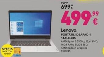 Radio Popular Lenovo Portatil Ideapad 1 promoção