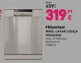 Radio Popular Hisense Maq. lavar Louca promoção