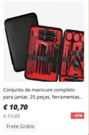 AliExpress Conjunto de Manicure Completo para jantar 25 pecas promoção