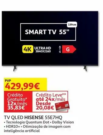 Auchan Tv qled hisense promoção