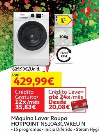 Auchan Maquina lavar roupa hotpoint promoção