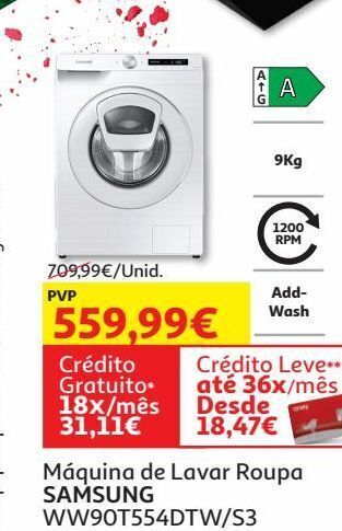 Auchan Maquina lavar roupa samsung promoção