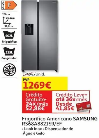Auchan Frigorifico americano samsung: promoção