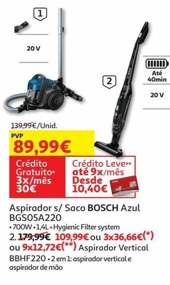 Aspirador vertical bosch