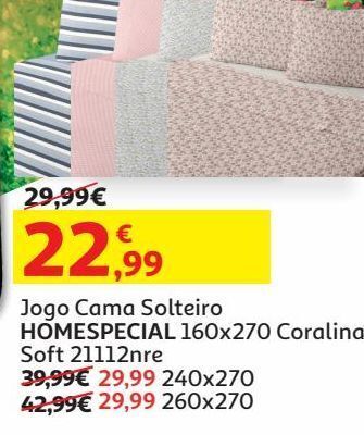 Auchan Jogo cama solteiro homespecial promoção