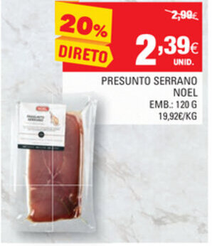 Continente Presunto Serrano Noel 120g promoção