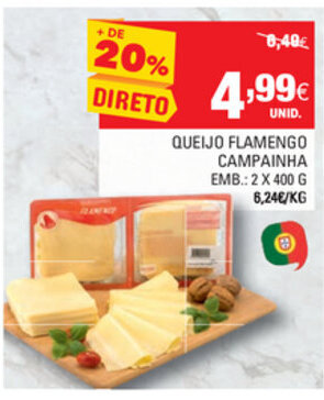 Queijo Flamengo Campainha 2x400g