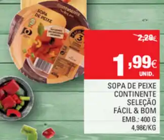 Continente Sopa de Peixe Continente 400g promoção