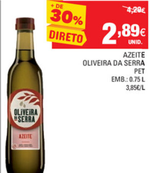 Continente Azeite Oliveira da Serra Pet 0,75L promoção