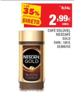 Continente Café Soluvél Nescafé Gold 100g promoção