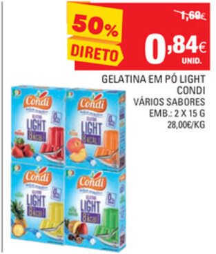 Continente Gelatina em Pó Light Condi 2x15g promoção