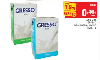 Continente Leite UHT Gresso 1lt promoção