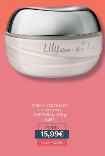 Creme Acetinado Hidratante Corporal 250g