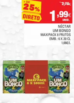 Continente Néctar Um Bongo 6x20cl promoção