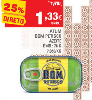 Atum Bom Petisco Azeite 78g