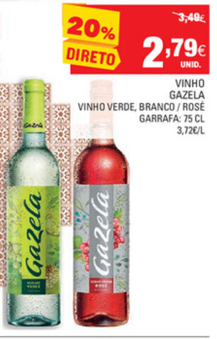 Continente Vinho Gazela 75cl promoção