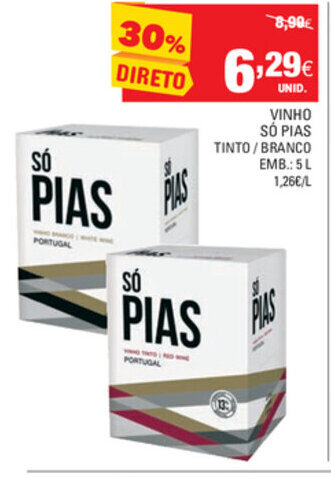 Continente Vinho Só Pias 5L promoção